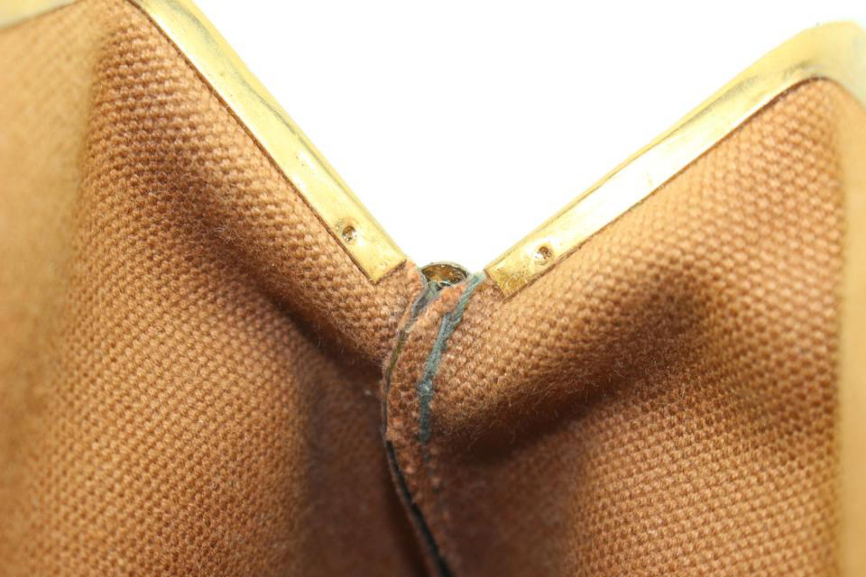 Louis Vuitton Monogram Kisslock Pouch French Twist Purse 8lv126s 5