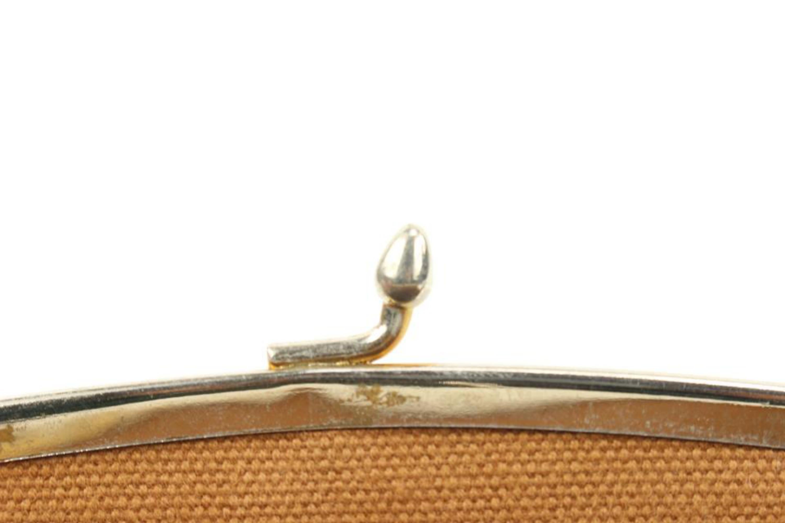 Louis Vuitton Monogram Kisslock Pouch French Twist Purse 8lv126s In Good Condition In Dix hills, NY