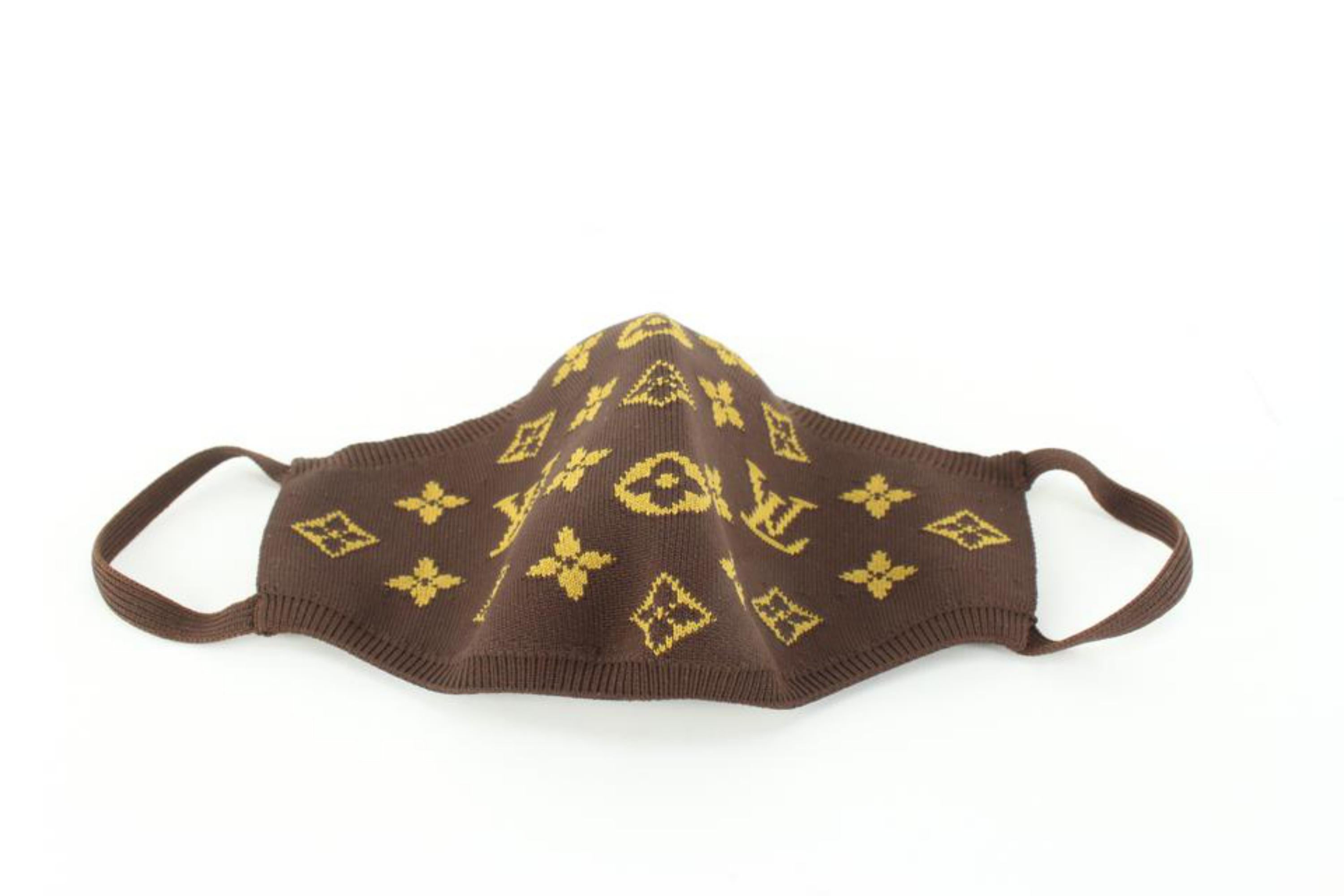 Brown Louis Vuitton Monogram Knit Face Mask 94lz526s