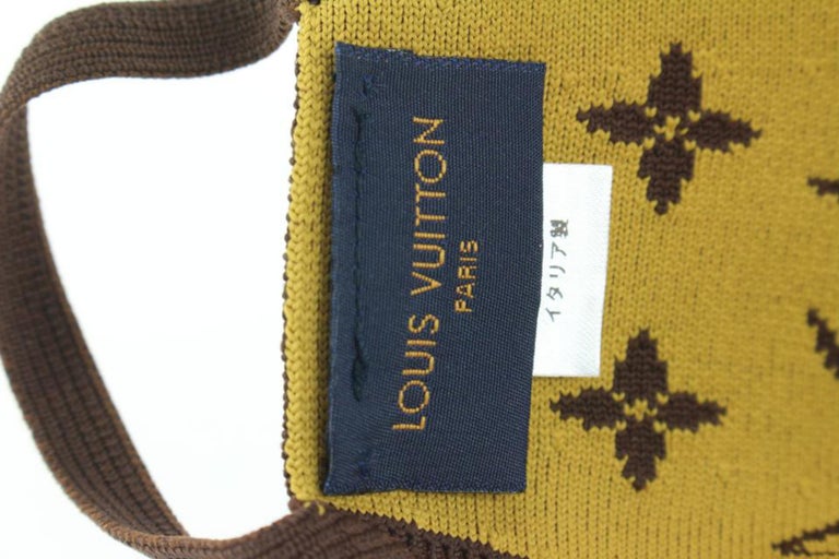 Masque Louis Vuitton en tissu Coton Noir Jaune ref.205913 - Joli
