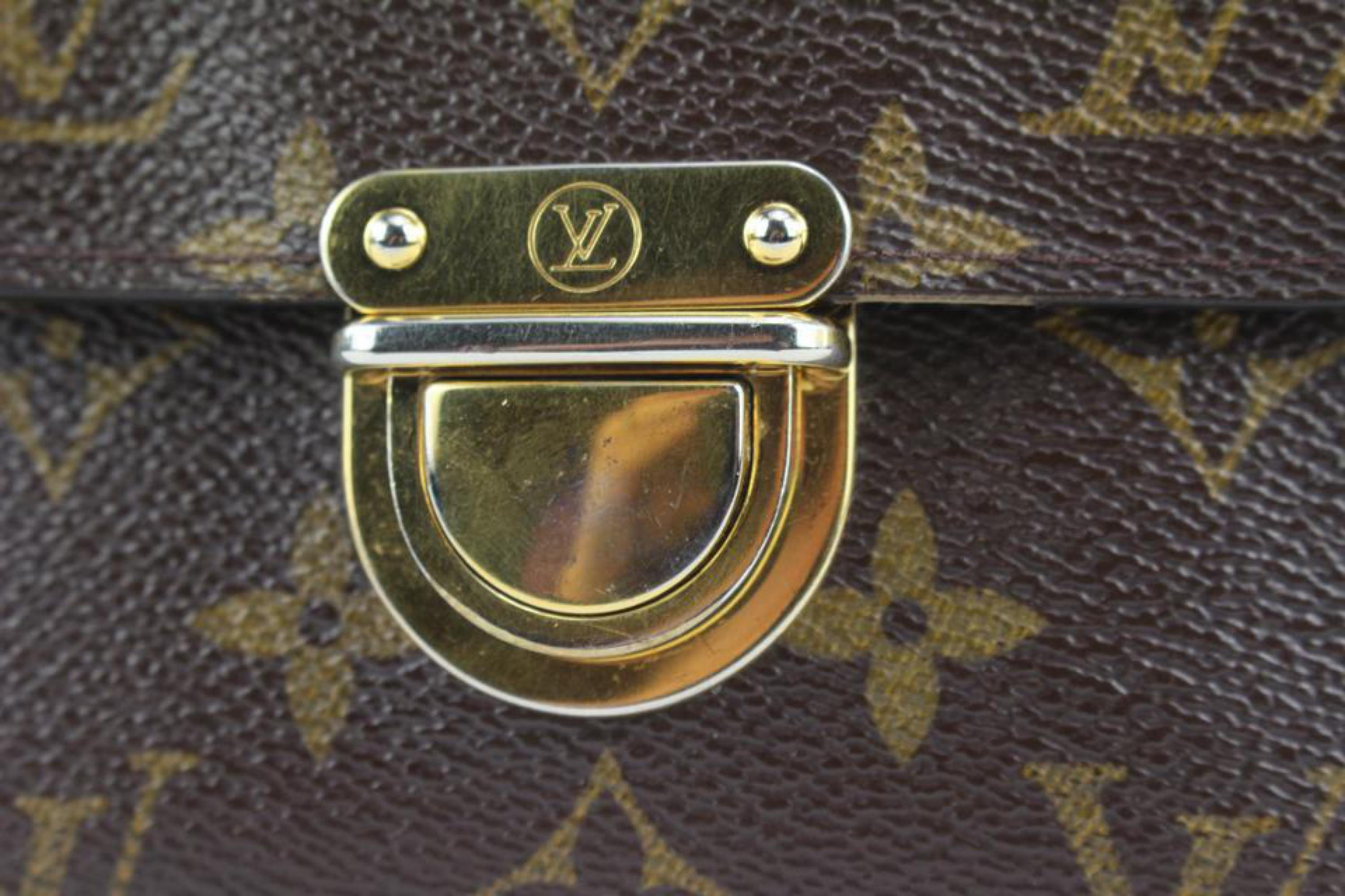 Noir Louis Vuitton - Portefeuille à trois volets compact Koala avec monogramme 4LZ1026 en vente