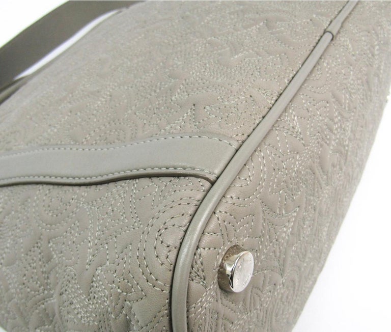 Louis Vuitton Gris Pearl Monogram Antheia Leather Ixia MM Bag Louis Vuitton