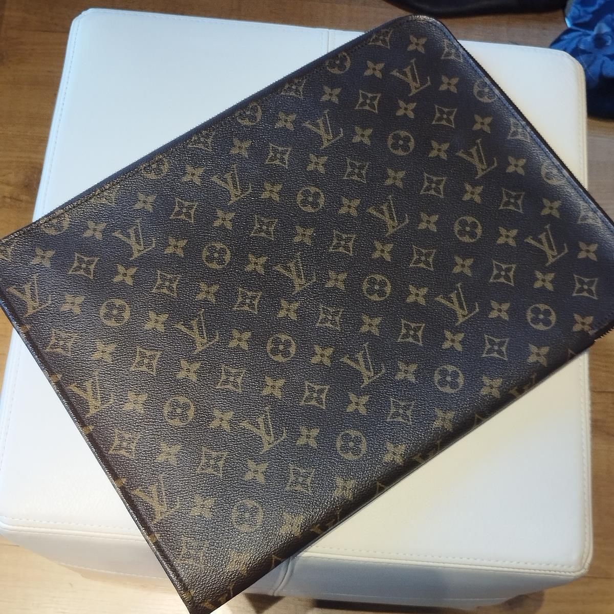 Gray Louis Vuitton Monogram Laptop Case