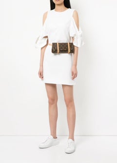 Louis Vuitton Monogram Leather Double Buckle Bum Fanny Pack Waist Belt Bag