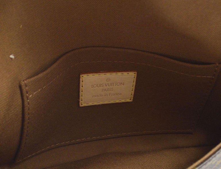 Authentic Louis Vuitton Monogram Leather Double Buckle Fanny Pack