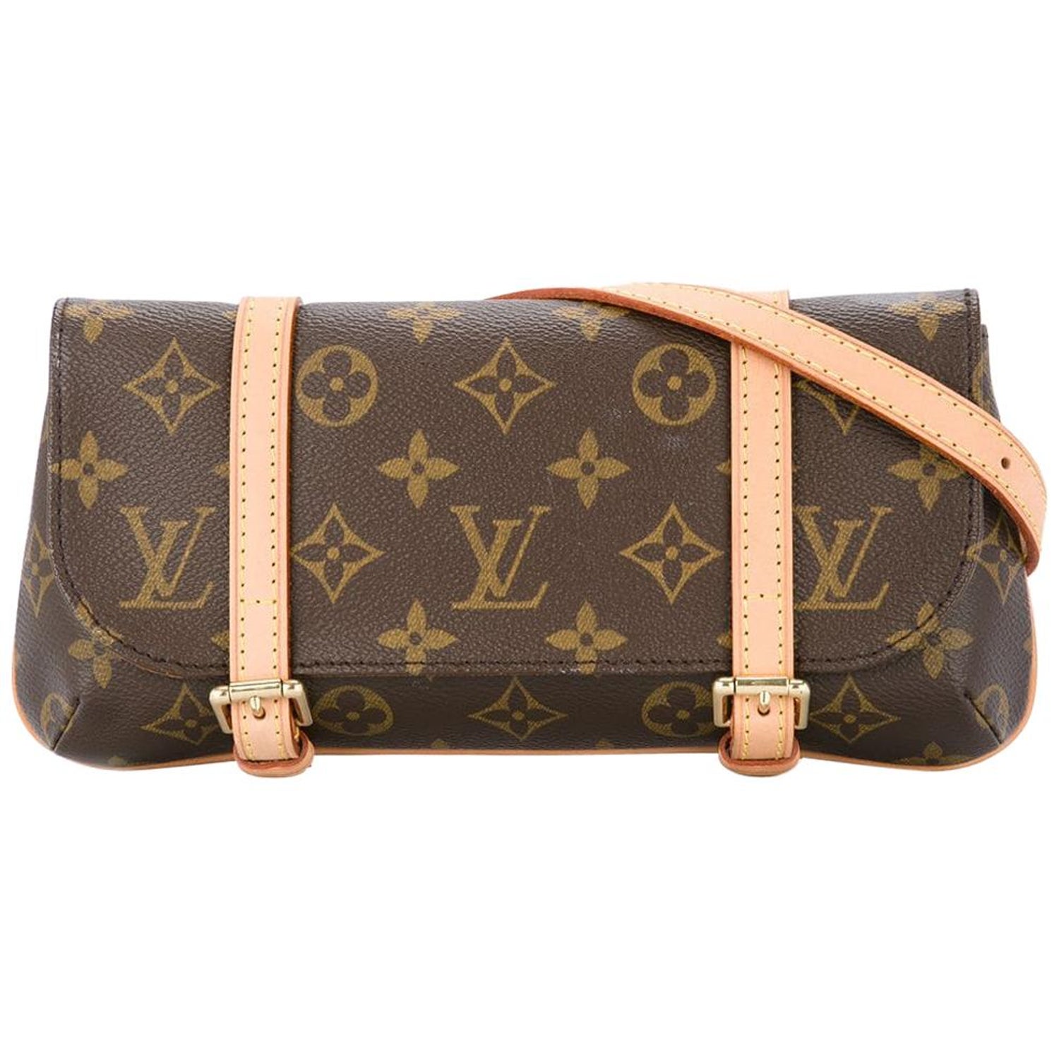Louis Vuitton Monogram Leather Double Buckle Bum Fanny Pack Waist Belt Bag  at 1stDibs | louis vuitton buckle bag, vintage louis vuitton fanny pack, louis  vuitton waist belt