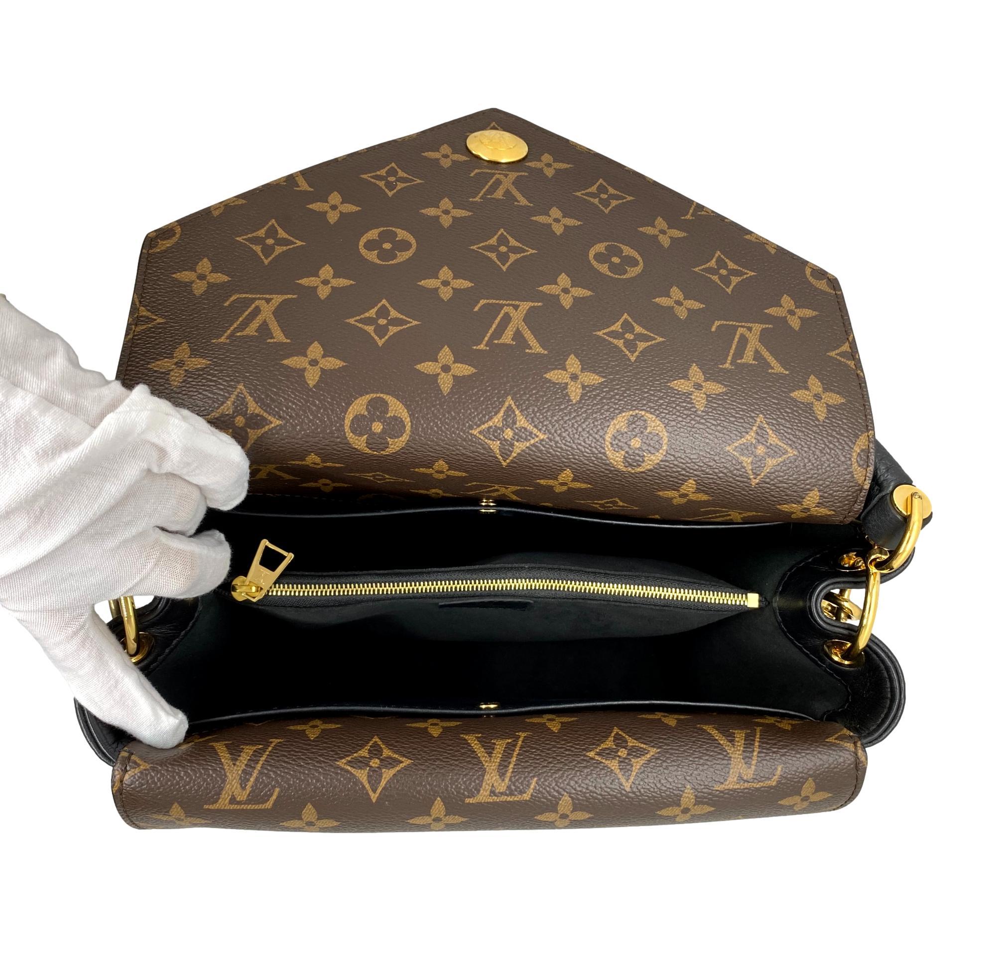 Louis Vuitton Monogram Leather Double V Crossbody Shoulder Bag with Charm 2