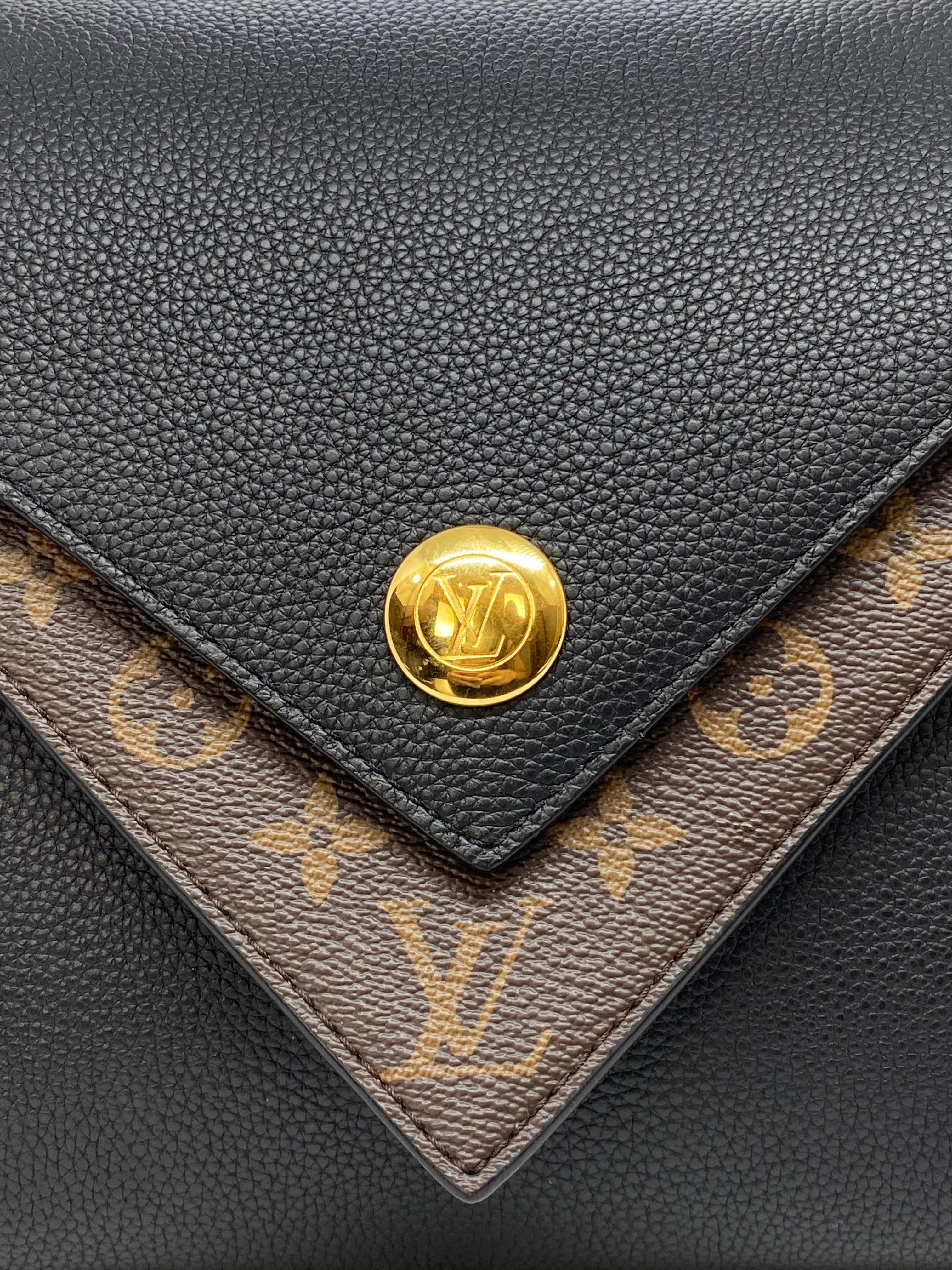 Louis Vuitton Monogram Leather Double V Crossbody Shoulder Bag with Charm 8