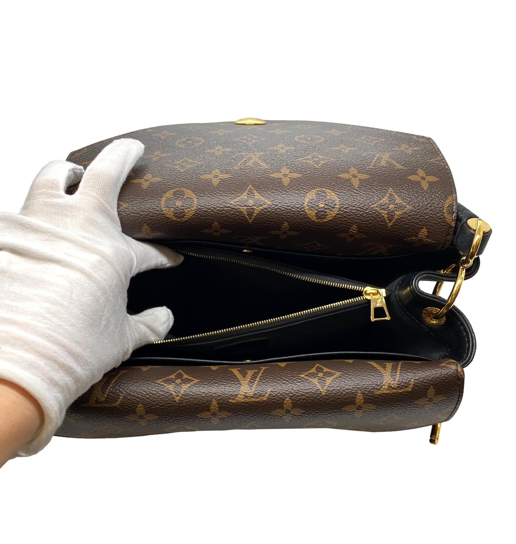 Louis Vuitton Monogram Leather Double V Crossbody Shoulder Bag with Charm 1