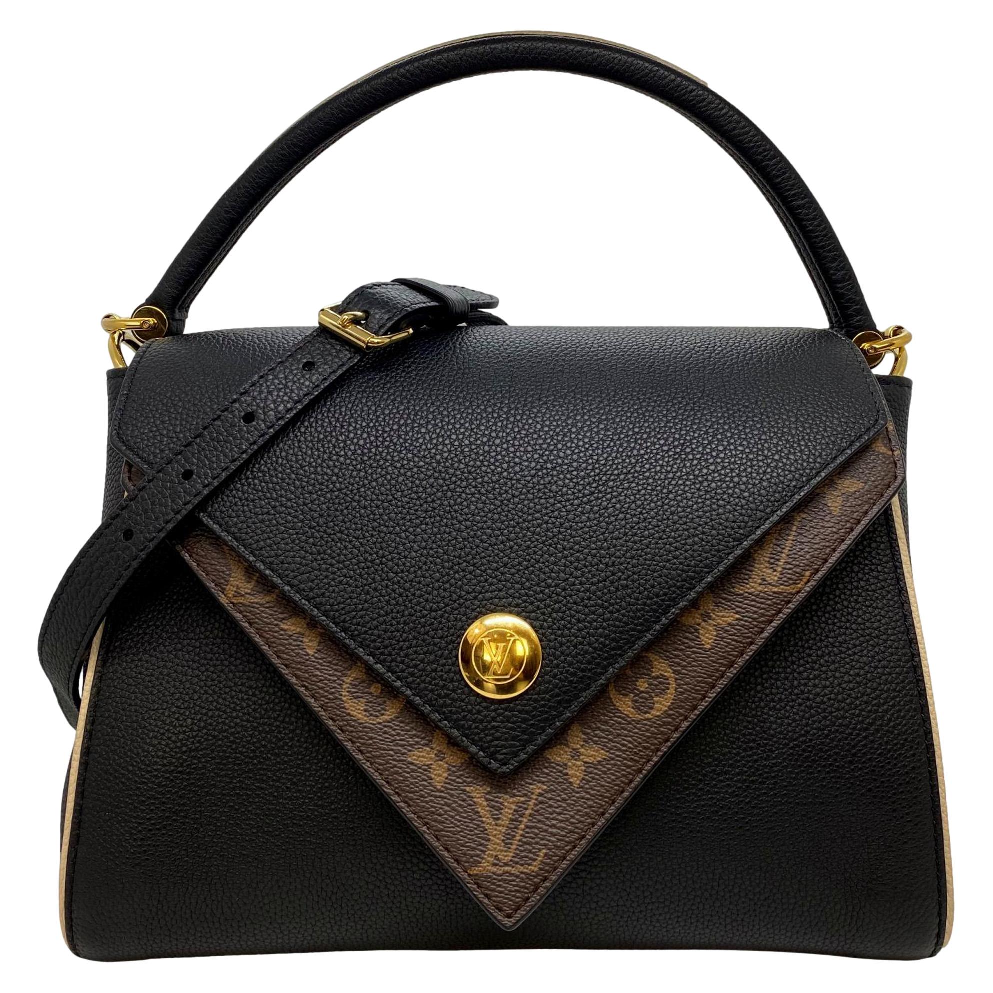 Louis Vuitton Monogram Leather Double V Crossbody Shoulder Bag with Charm