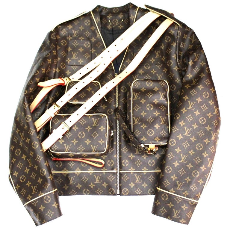 Louis Vuitton Monogram Leather Jacket For Sale at 1stDibs | louis