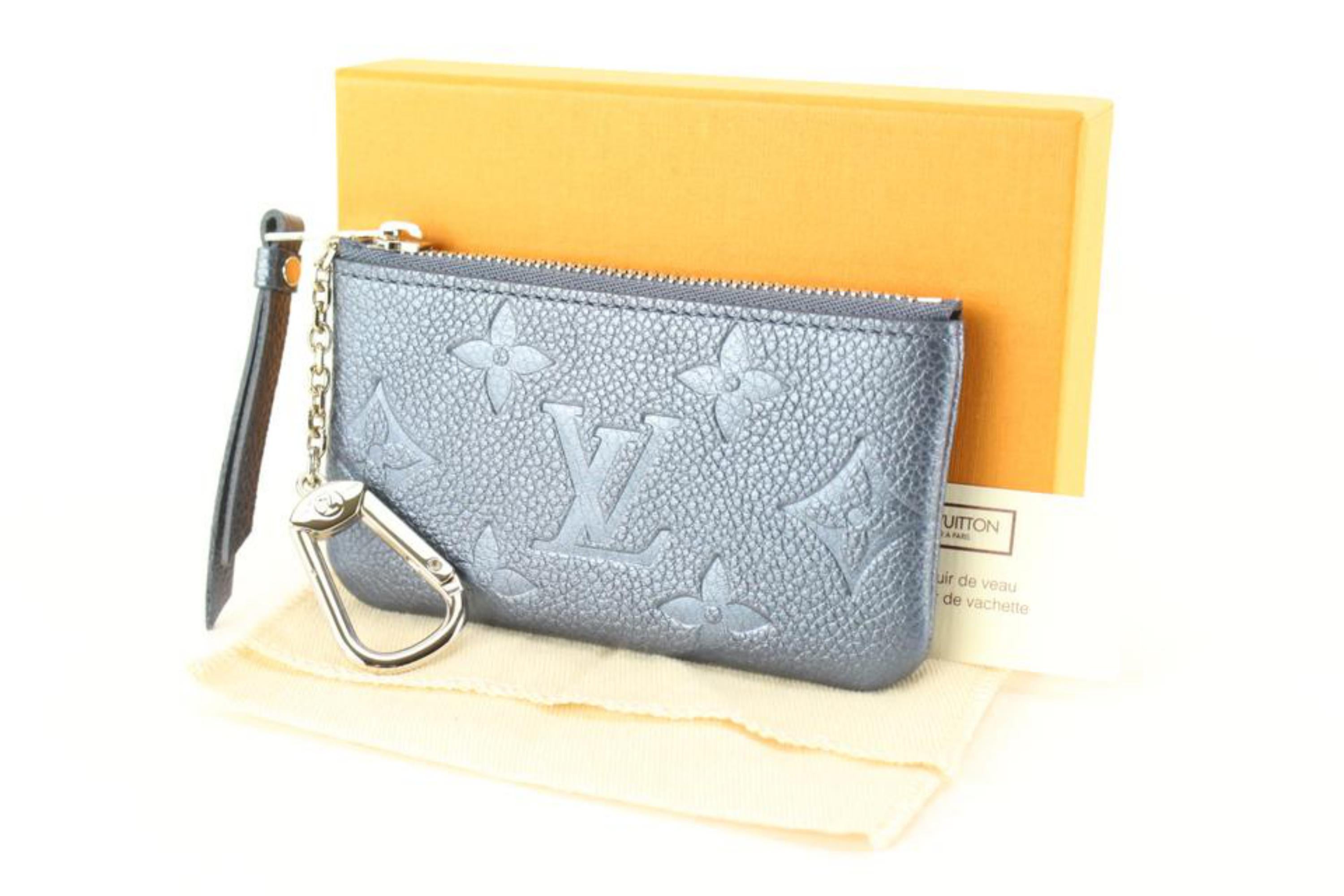 Louis Vuitton Monogram Leather Metallic Navy Nacre Empreinte Key Pouch 58lk725s 4