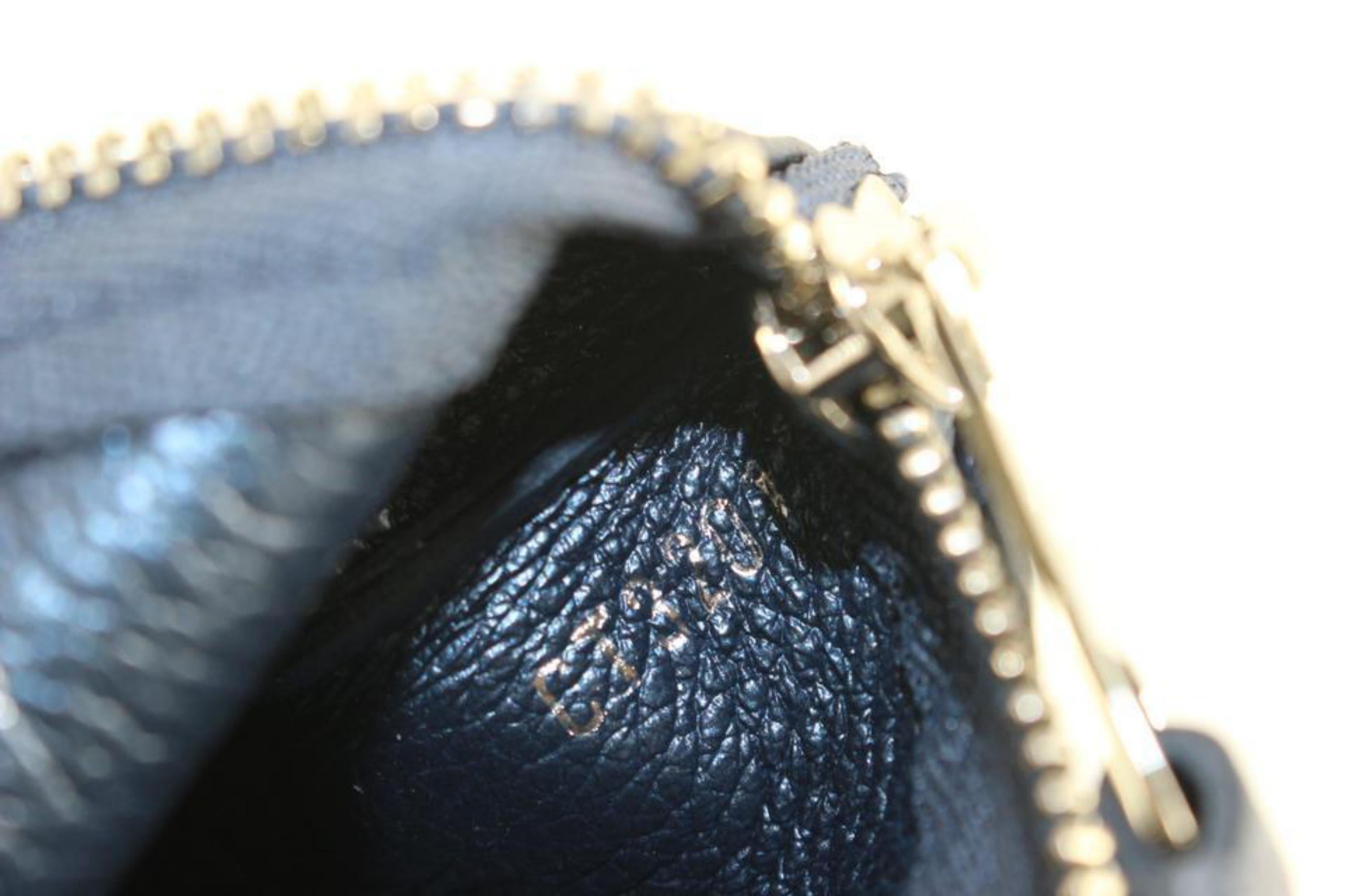 Louis Vuitton Monogram Leather Metallic Navy Nacre Empreinte Key Pouch Cles 34L2 6