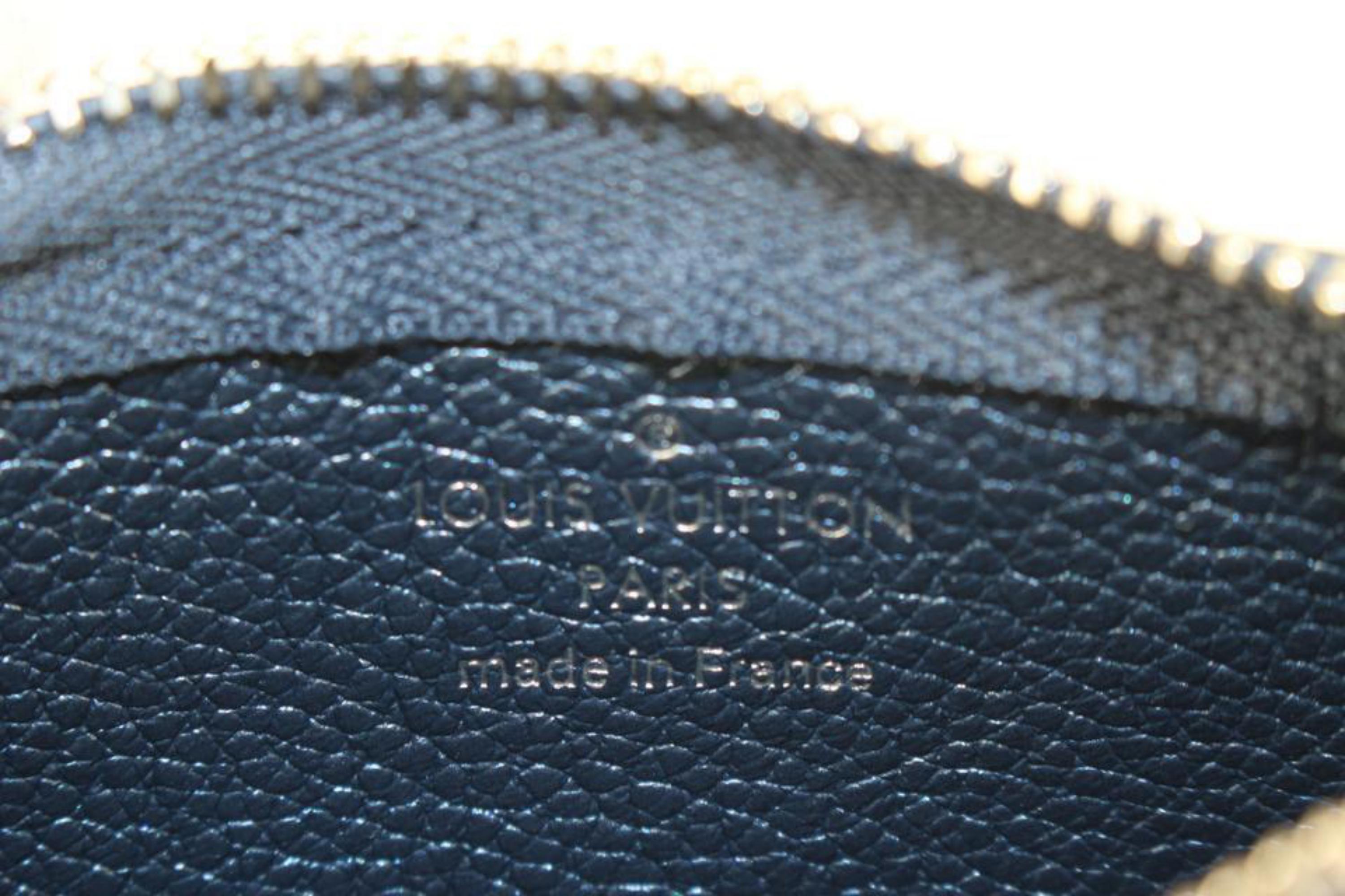 Louis Vuitton Monogram Leather Metallic Navy Nacre Empreinte Key Pouch Cles 34L2 2