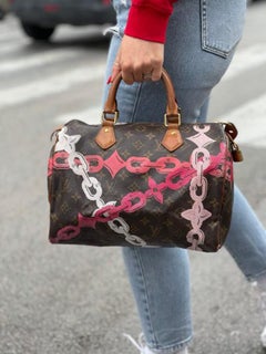 Louis Vuitton Monogram Leather Speedy Chains LE
