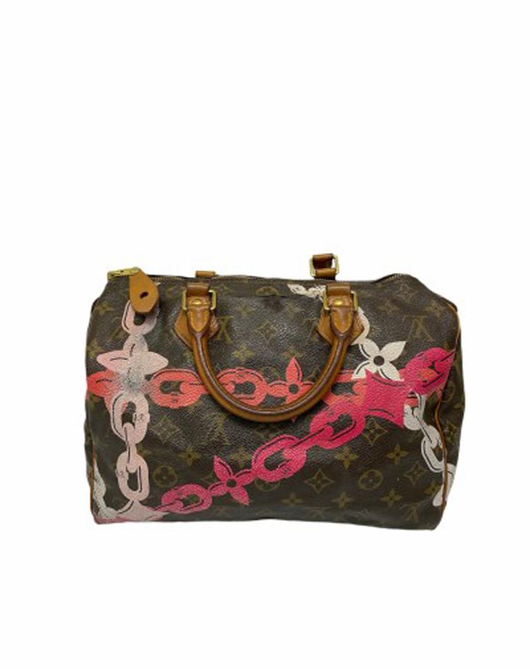 Louis Vuitton Monogram Leather Speedy Chains LE In Fair Condition In Torre Del Greco, IT