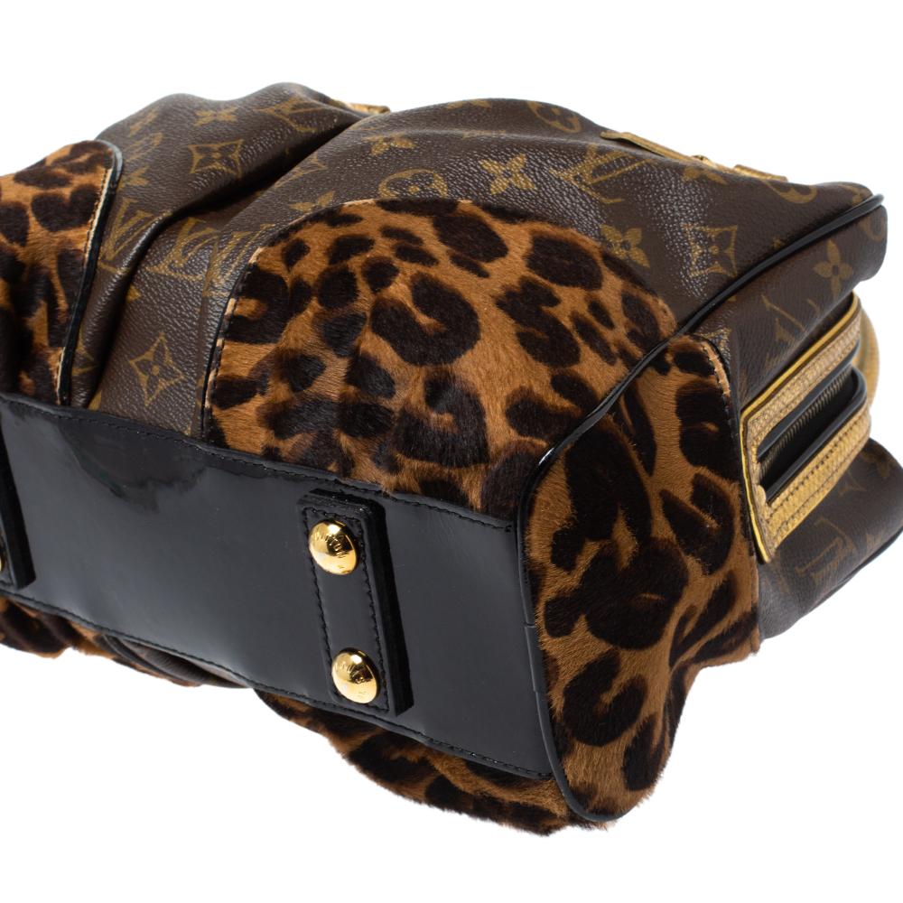 Black Louis Vuitton Monogram Leopard Limited Edition Adele Bag