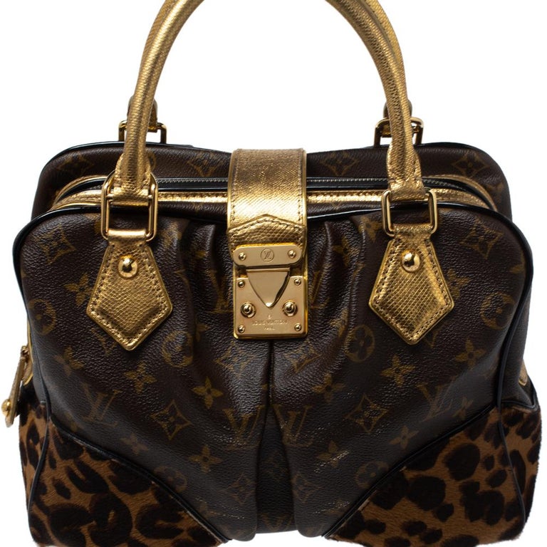 Louis Vuitton Monogram Leopard Limited Edition Adele Bag For Sale 2
