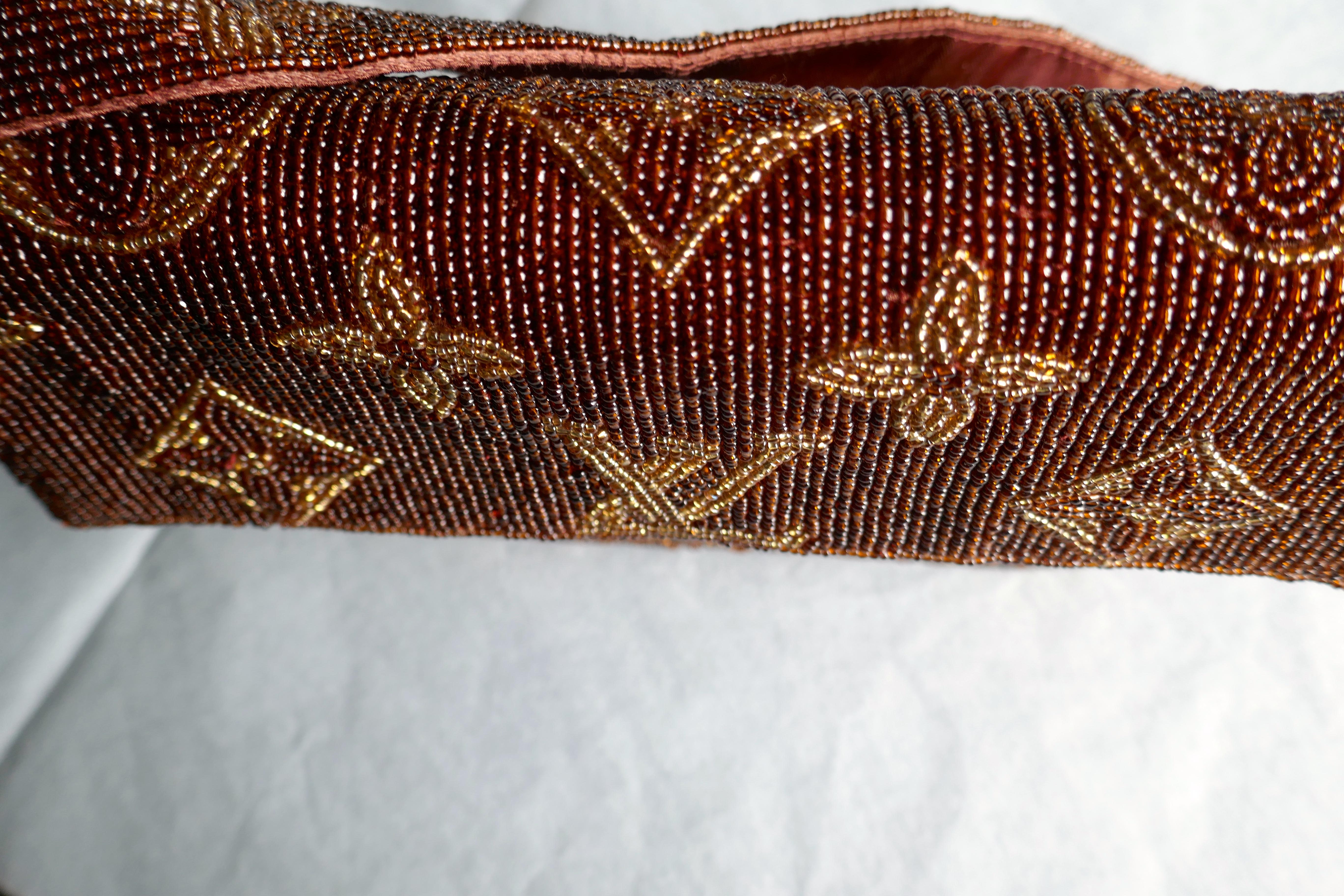 Louis Vuitton Monogram Limited Edition Bead Work Evening Handbag. In Good Condition In Chillerton, Isle of Wight