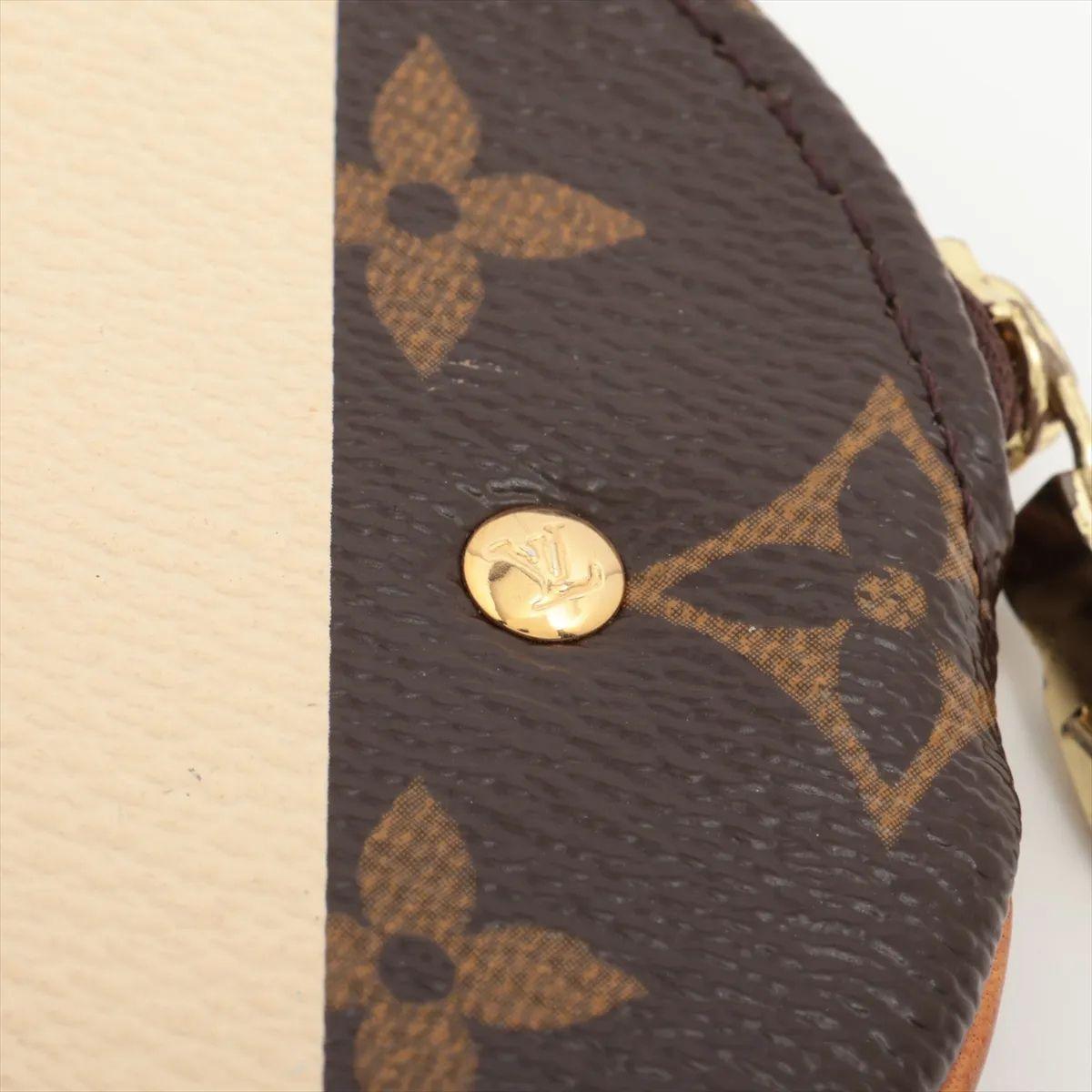 Louis Vuitton Monogram Limited Edition Groom Round Coin Purse Orange 4