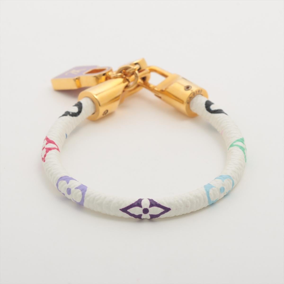 Louis Vuitton Monogram Lockit Bracelet Multicolor White In Good Condition In Humacao, PR