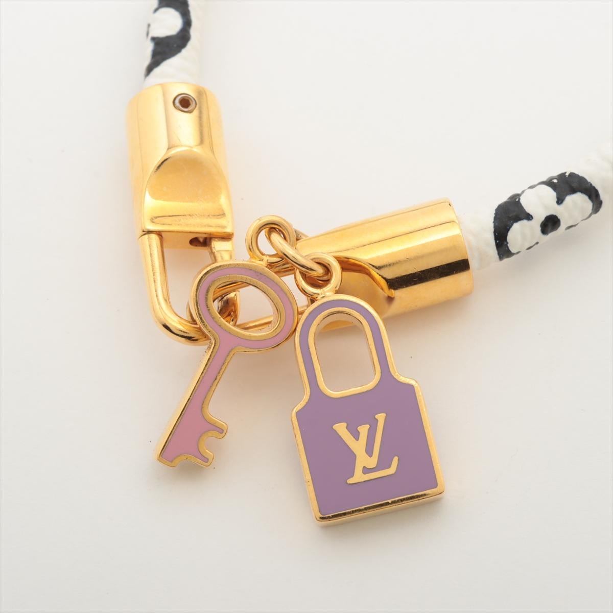 Women's Louis Vuitton Monogram Lockit Bracelet Multicolor White