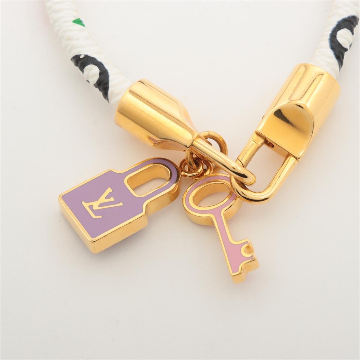 Louis Vuitton Monogram Lockit Bracelet Multicolor White 1
