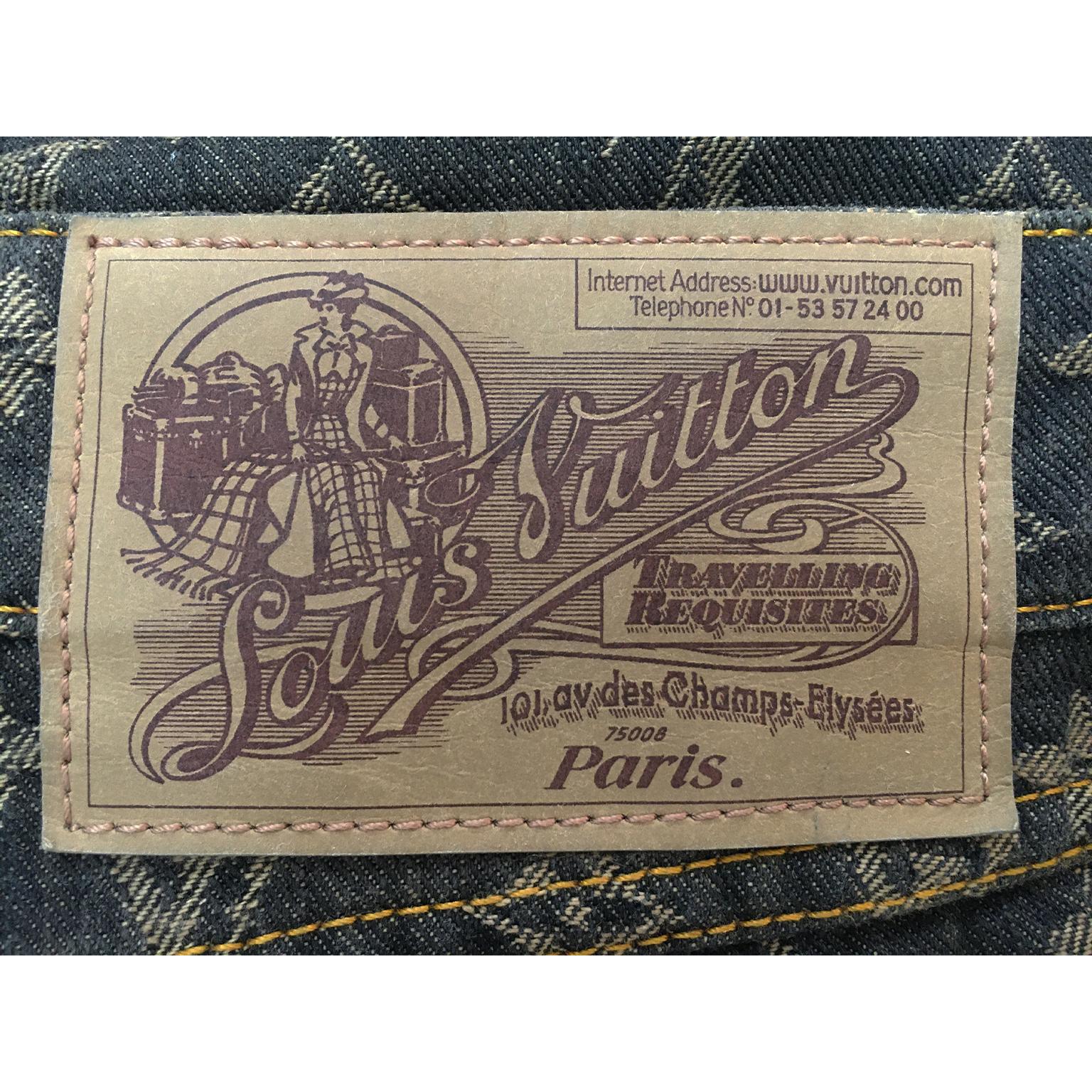 Louis Vuitton Monogram Logo Grey Denim Jeans For Sale 2