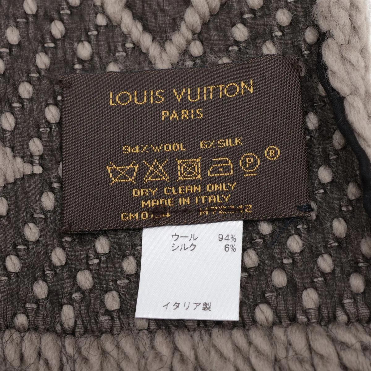 Louis Vuitton Monogram Logomania Scarf Gray In condizioni buone in vendita a Indianapolis, IN
