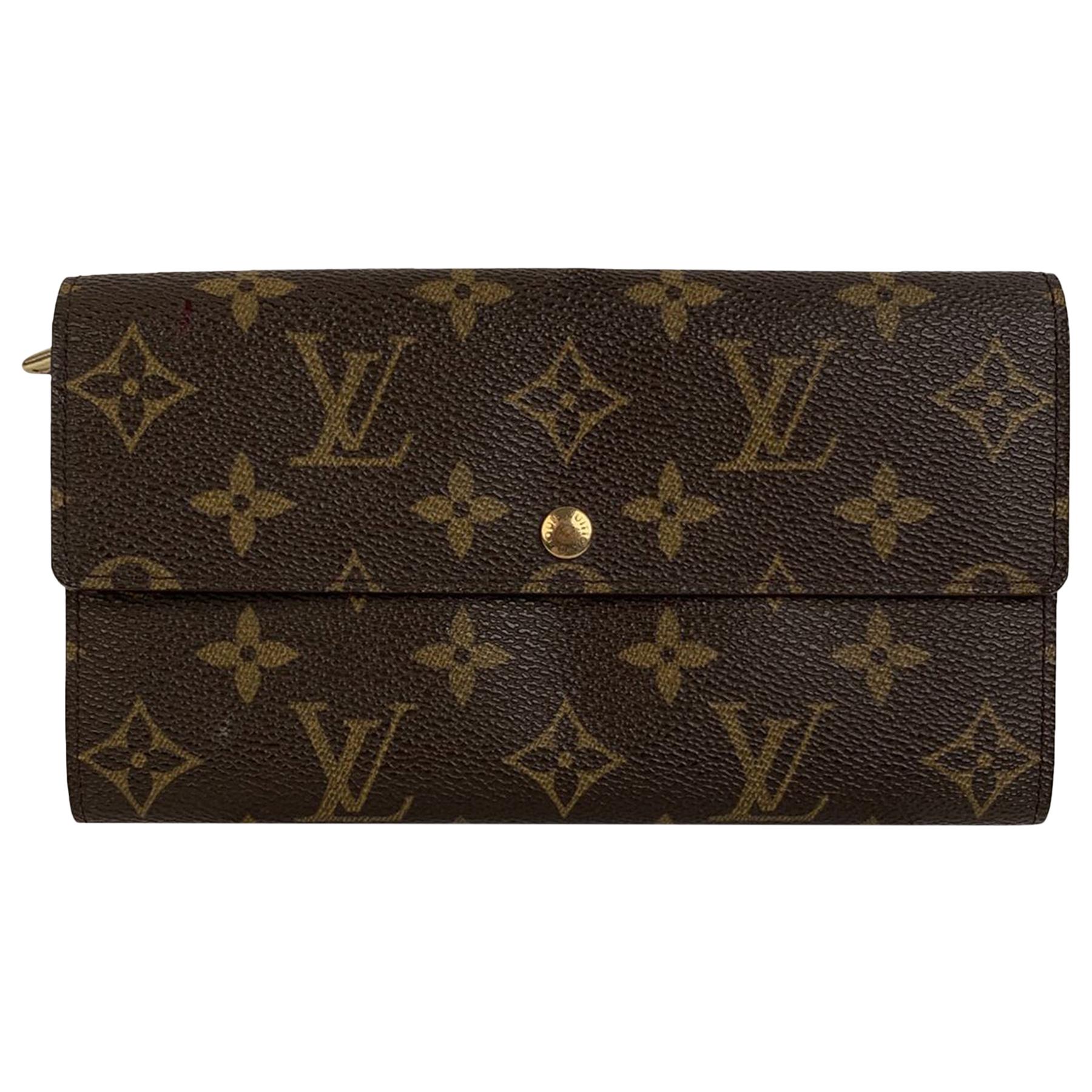 Louis Vuitton Monogram Long Sarah Clutch Continental Wallet