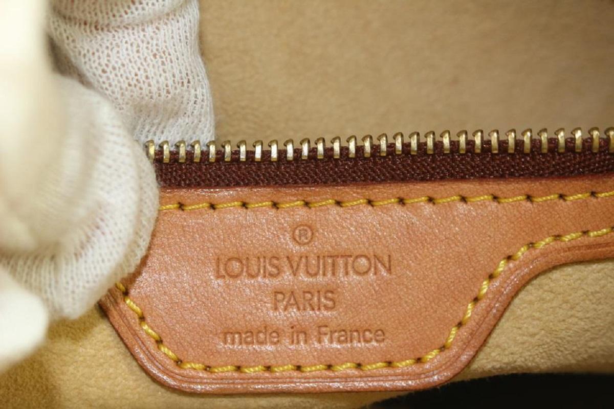 Gray Louis Vuitton Monogram Looping GM Zip Hobo Bag 194lvs29