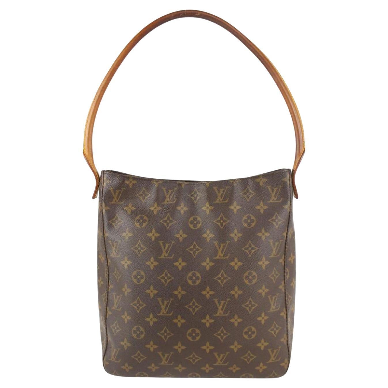 Authentic Louis Vuitton Monogram Looping GM Shoulder Tote Hand Bag with  Dust bag
