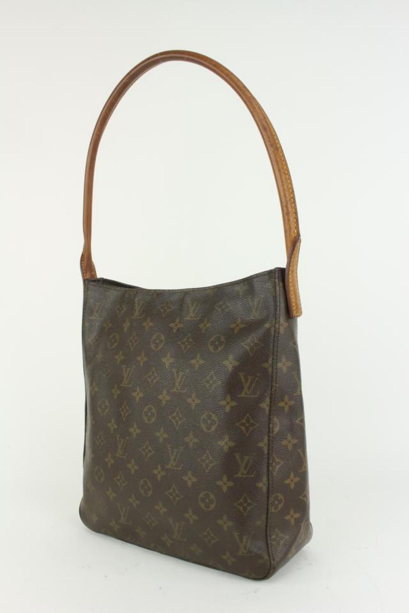 Louis Vuitton Monogram Looping GM Zip Hobo-Tasche mit Reißverschluss 1LV714a (Schwarz) im Angebot