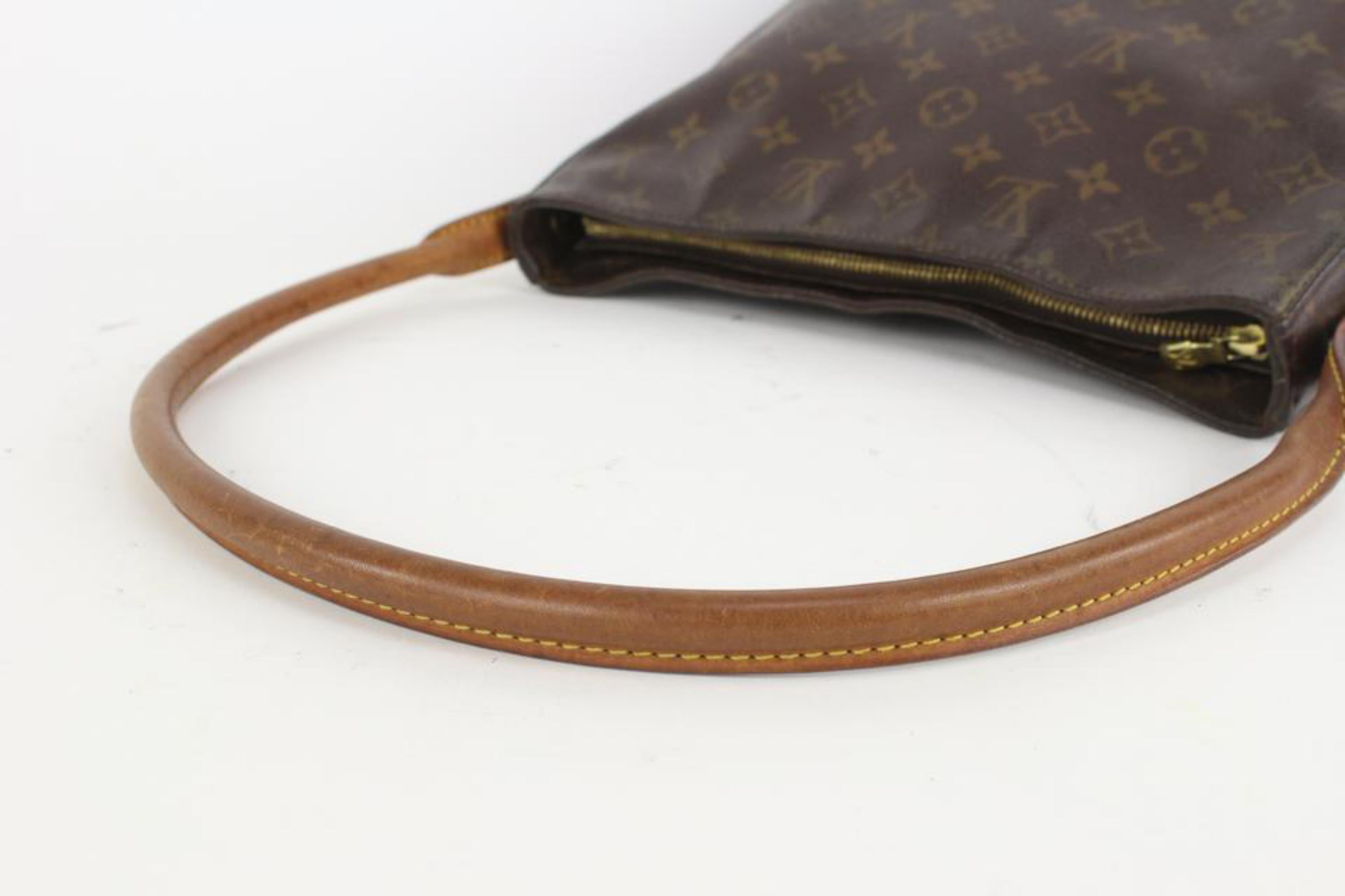 Louis Vuitton Monogram Looping GM Zip Hobo Bag 1LV714a In Good Condition For Sale In Dix hills, NY