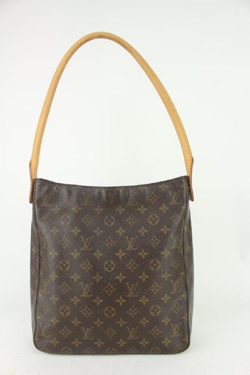 Louis Vuitton Monogram Looping GM Zip Hobo Bag 824lv36 For Sale 2