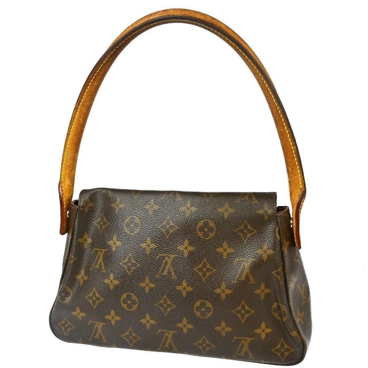 Brown Louis Vuitton Monogram Looping Shoulder Bag PM For Sale