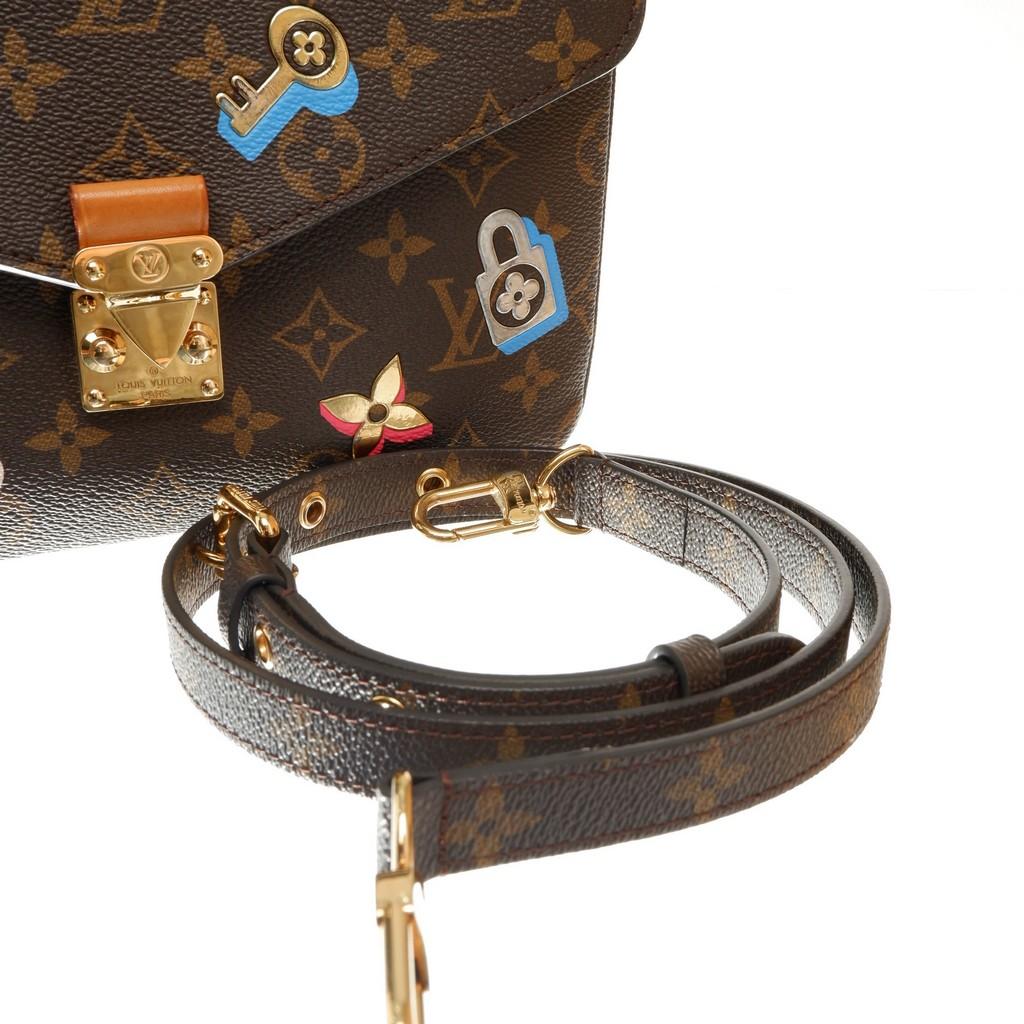 Louis Vuitton Monogram Love Lock Canvas Leather Metis Bag 2