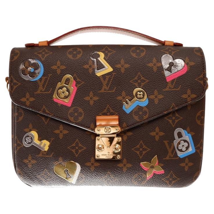 Louis Vuitton Monogram Love Lock Canvas Leather Metis Bag