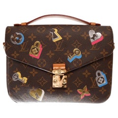 Vintage Louis Vuitton Monogram Love Lock Canvas Leather Metis Bag