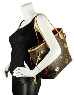 Louis Vuitton Monogram Love Lock Neverfull MM Tote Bag