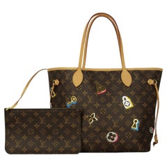 Louis Vuitton Monogram Love Lock Neverfull MM Tote Bag