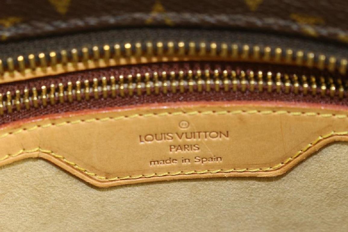 Brown Louis Vuitton Monogram Luco Zip Tote Bag 920lv50