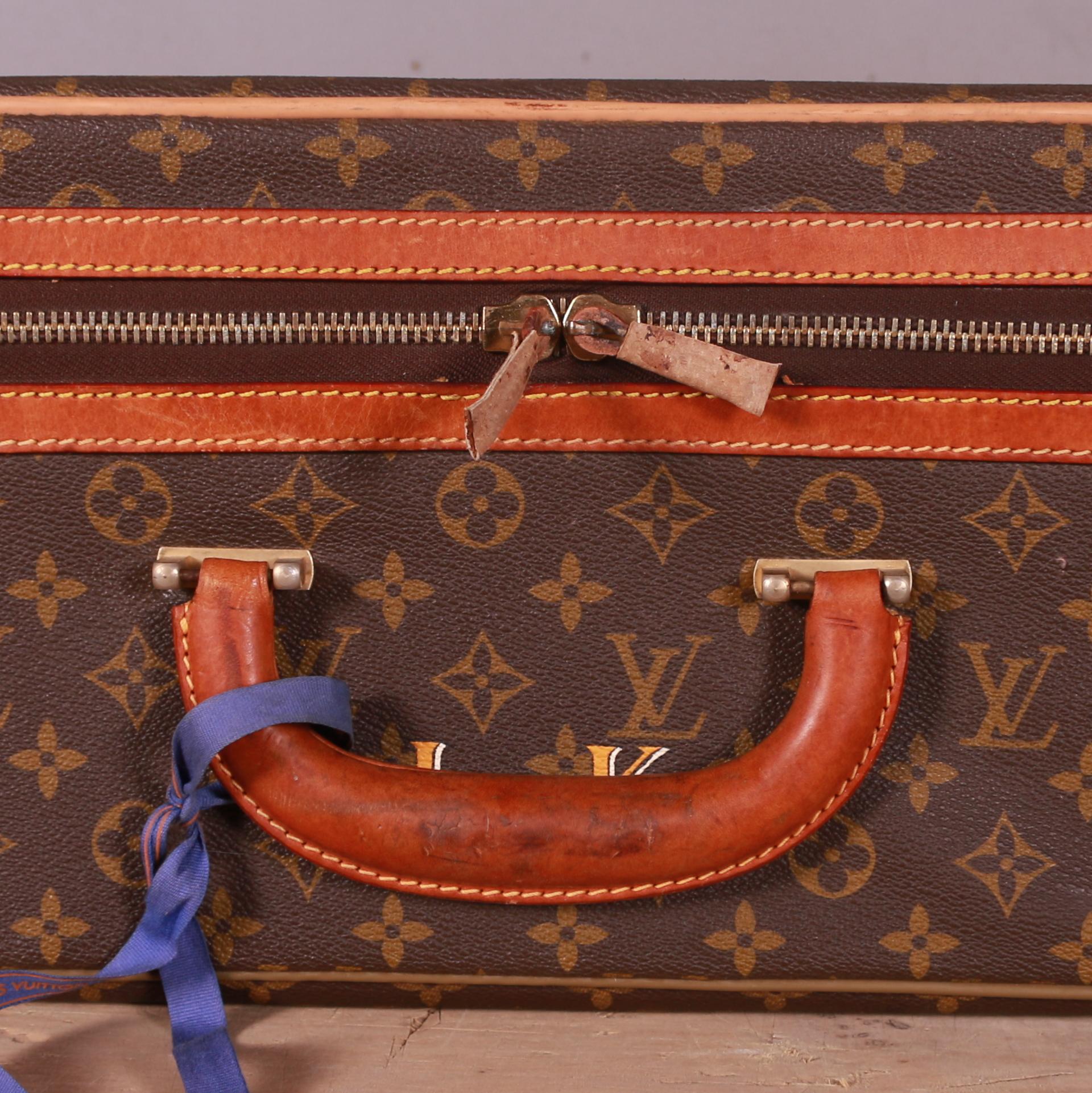French Louis Vuitton Monogram Luggage Bag / Suitcase