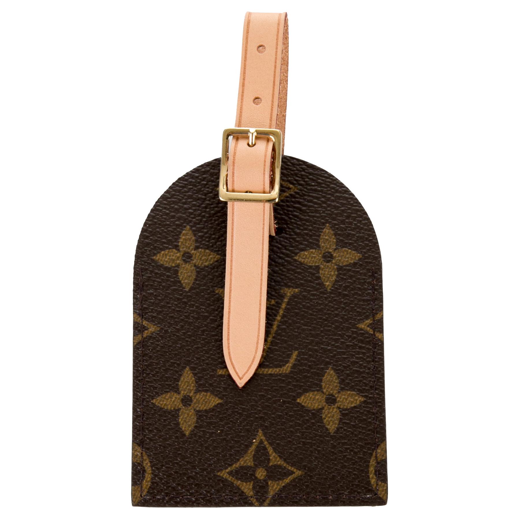 LOUIS VUITTON Monogram Luggage Tag Black 1279443