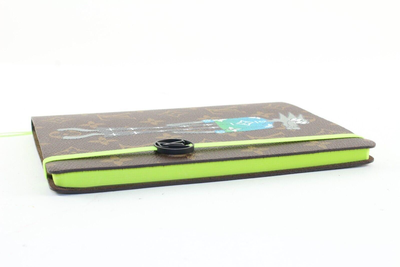 Gray LOUIS VUITTON Monogram LV Friends Clemence Notebook Virgil Abloh Wolf 8LV1212K For Sale