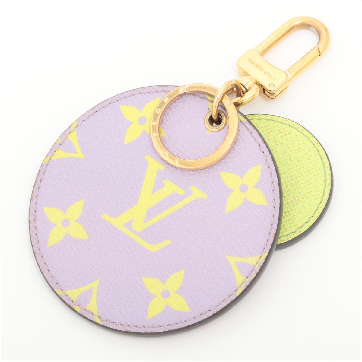 Louis Vuitton Monogram LV Giant Initial Illustre Bag Charm Lilac x Yellow In Good Condition For Sale In Indianapolis, IN