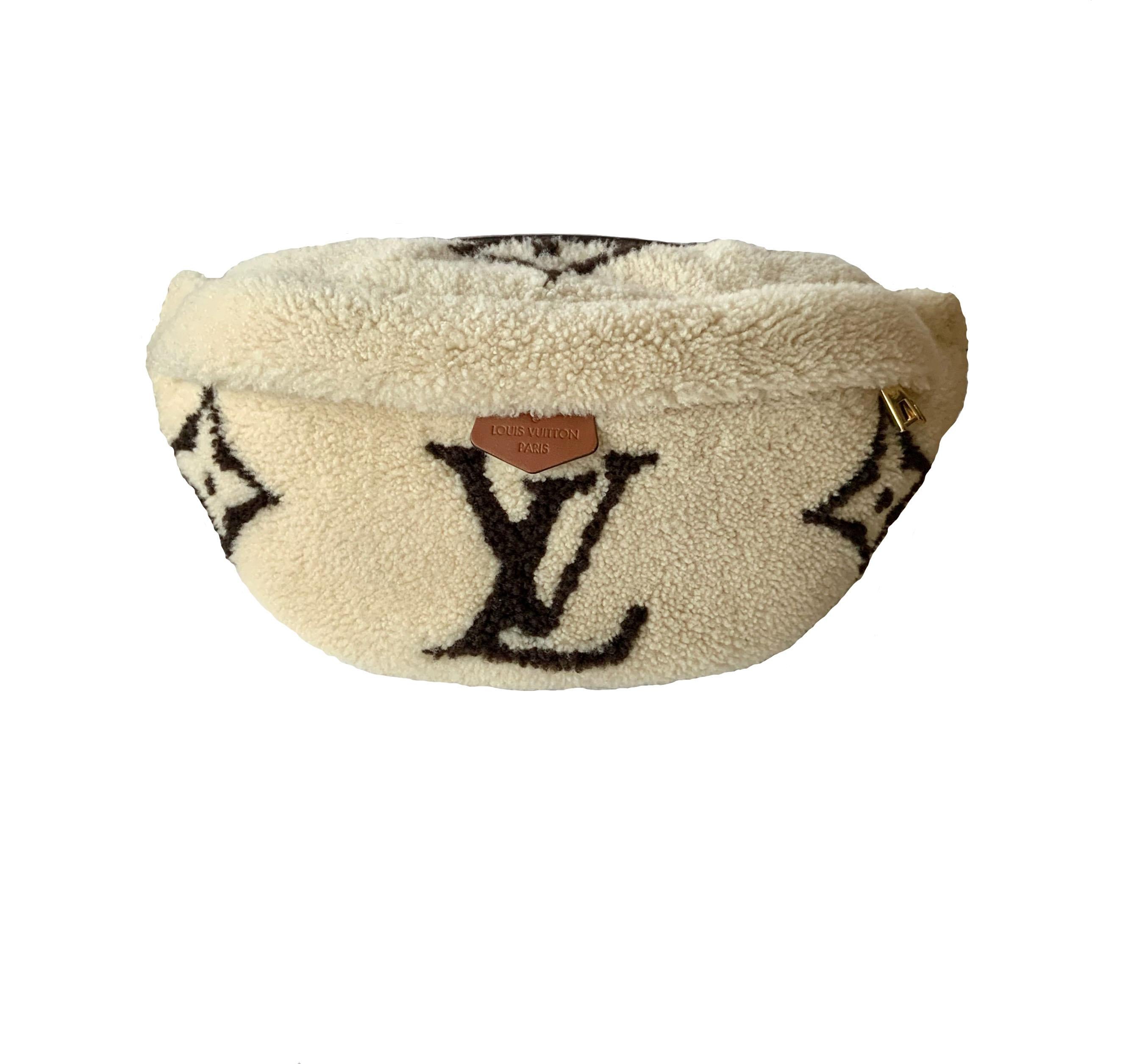 Louis+Vuitton+Teddy+Bumbag+Belt+Bag+%26+Fanny+Pack+Beige+Shearling for sale  online