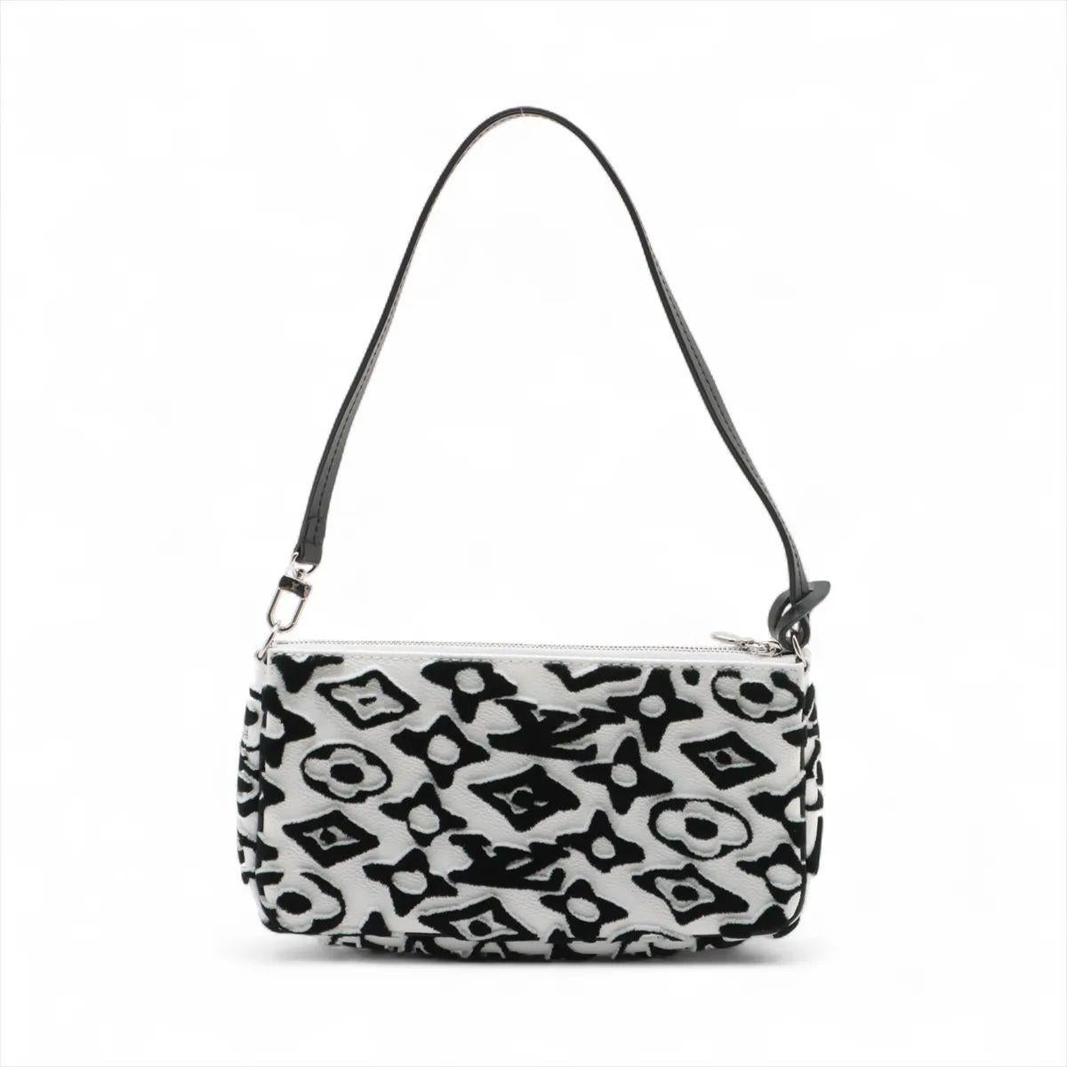 Gray Louis Vuitton Monogram LV x UF Pochette Accessoires Black x White For Sale