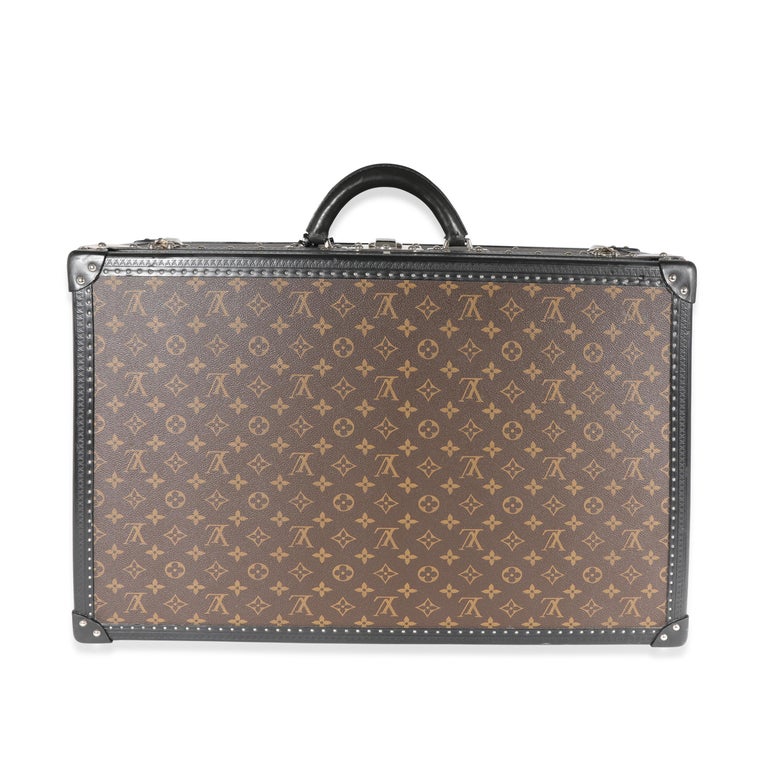 Listing Title: Louis Vuitton Monogram Macassar & Black Leather Alzer Trunk 60
SKU: 120961
MSRP: 11900.00
Condition: Pre-owned 
Handbag Condition: Very Good
Condition Comments: Very Good Condition. Scuffing to corners and to handle. Scratching and