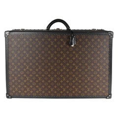 Baúl Louis Vuitton Monograma Macasar y Piel Negra Alzer 70
